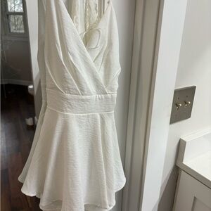 Windsor White Wrap Mini Dress